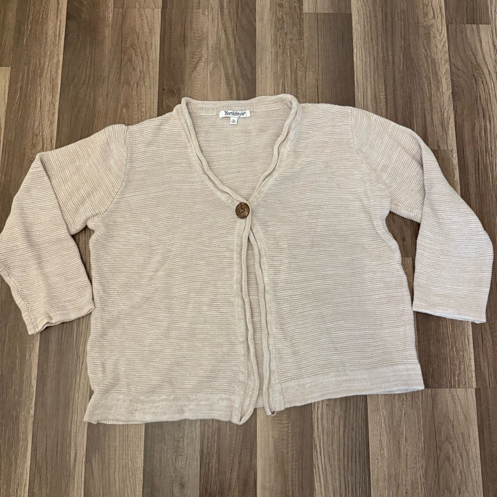 NorthStyle Beige Cardigan with Button